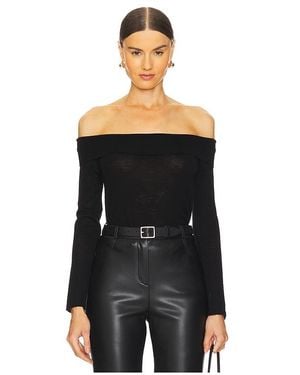 Enza Costa Schulterfreier Sweater - Schwarz