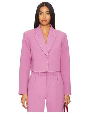 Amanda Uprichard Reggie Crop Blazer - Pink