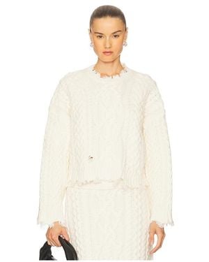 Jonathan Simkhai Kurzer Pullover Fleix - Weiß