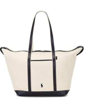 Polo Ralph Lauren Canvas Large Tote - White