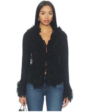 superdown Cassindra Shaggy Jumper - Black