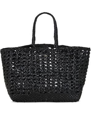 BTB Los Angeles Bolsa De Paja Edora En Color Negro Talla