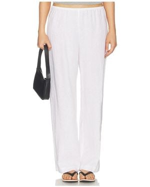 DONNI. The Linen Simple Pant - White