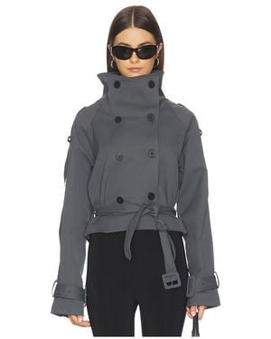 Lioness Blanc Cropped Trench - Grey