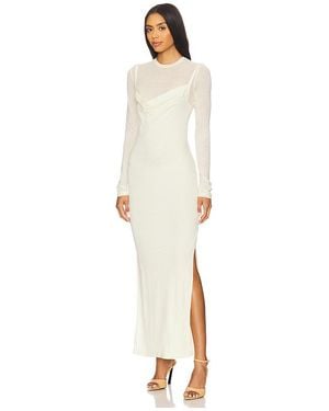 Nanushka Maxivestido Linora En Color Ivory Talla (También En M, S, Xs) - Blanco