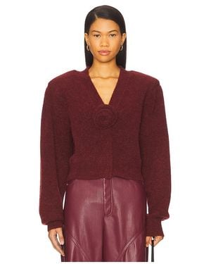 ROTATE BIRGER CHRISTENSEN Knit Puffsleeve Cardigan - Rot