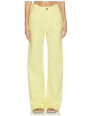 Palmatic Studio Cory Wide Leg Jean En Color Amarillo Talla (También En Xs, S)