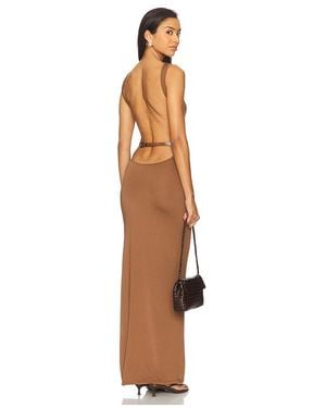 superdown Vestido Trista En Color Chocolate Talla En - Blanco