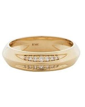 STONE AND STRAND Anillo Knife Edge En Color Oro Metálico Talla (También En 7, 8) - Blanco