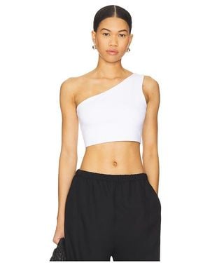 Susana Monaco One Shoulder Crop Top - White