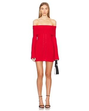LOBA Kleid Elba Off The Shoulder Mini - Rot