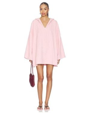 Hunza G Frottee-Poncho Mit Kapuze Sunny - Pink