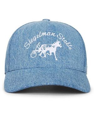 Siegelman Stable Denim Five Panel Hat - Blue