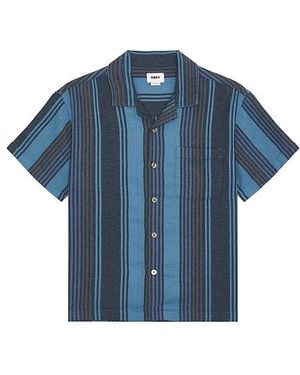 Obey Frazer Basket Weave Shirt - Blue