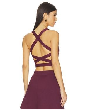 Gold Hinge Criss Cross Back Tank Top - Red