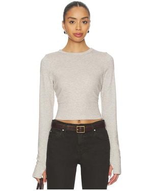 Susana Monaco Langarmshirt Mit Rundhalsausschnitt Carryover Fleece - Mehrfarbig