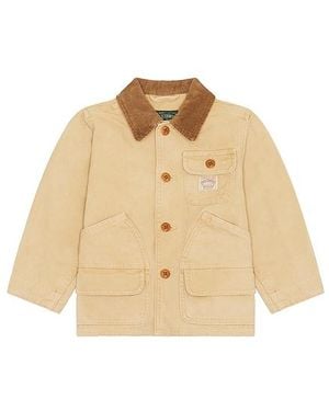 Polo Ralph Lauren Kids Long Sleeve Lightweight Canvas Jacket - Natural