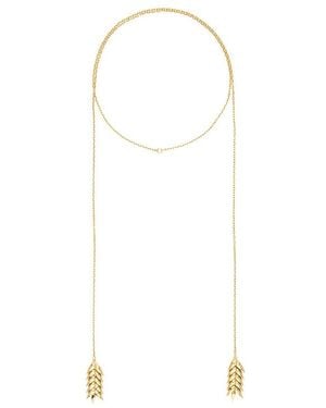 Bevza Spikelet Long Pendant - White