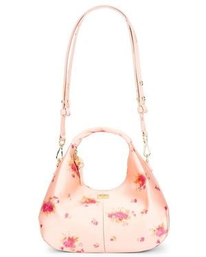 Ganni Hobo Mini Printed Satin Bag - Pink