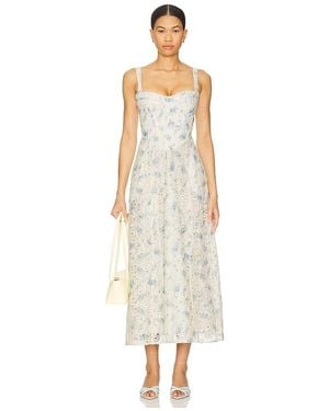 Bardot Adaline Broderie Midi Dress - White