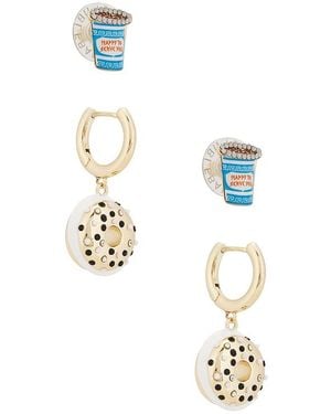 BaubleBar Rise & Grind Earring Set - White