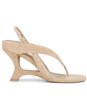 Jonathan Simkhai Darya Suede Wedge Thong Sandal - White