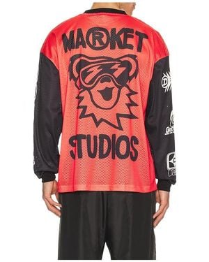 Market X Grateful Dead Moto Jersey - Red