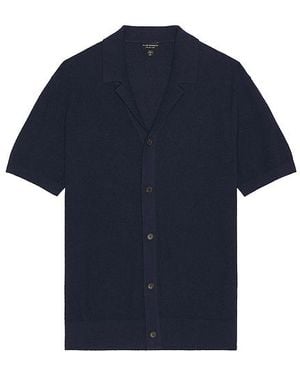 Club Monaco Boucle Camp Collar Shirt - ブルー