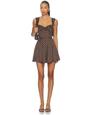 For Love & Lemons Kleid Polkadot - Braun