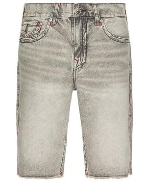 True Religion Ricky Flap Short Fray Hem Short - White