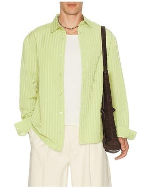 KROST Jordan Striped Wrinkle Shirt - Yellow