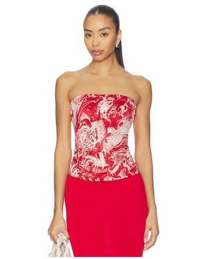 Miaou Libra Corset Top - Red