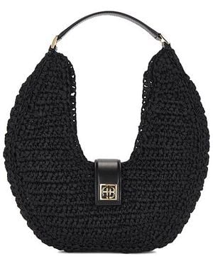 Anine Bing Schultertasche Mit Monogramm Lou - Schwarz