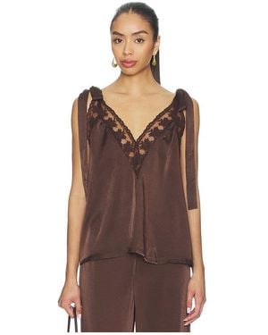 Bardot Aubrey Tie Strap Cami - Brown