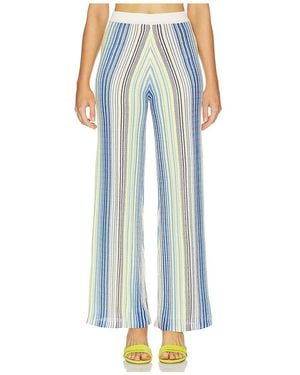 Line & Dot Hosen Kit Striped Knit - Blau