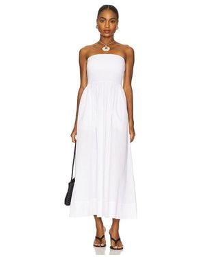 Enza Costa Cotton Resort Strapless Dress - White