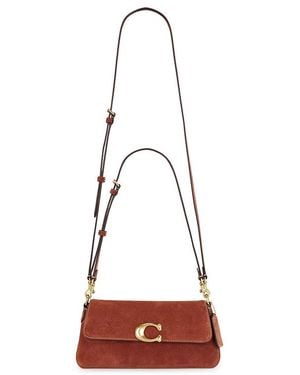 COACH Suede Jet Shoulder Bag - White