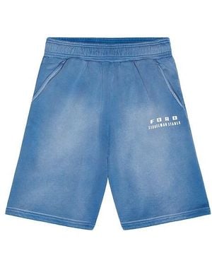 Siegelman Stable X Ford Printed Oversized Sweatshorts - Blue