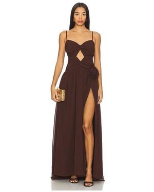 Runaway the Label Danika Maxi Dress - Brown