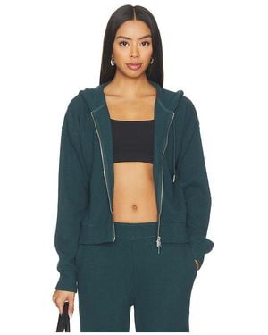 Beyond Yoga Rest Day Waffle Hooded Jacket - Blue