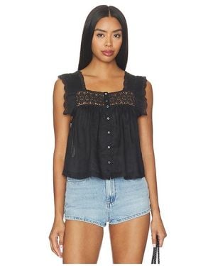 Citizens of Humanity Mia Embroidered Top - Blue