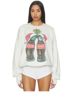 The Laundry Room Coca Cola Mistle Toe Jump Sweater Sweatshirt - White