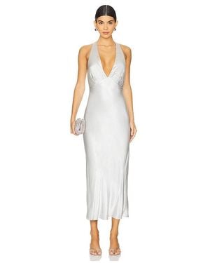 Shona Joy La Lune Plunged Cross Back Midi Dress - White
