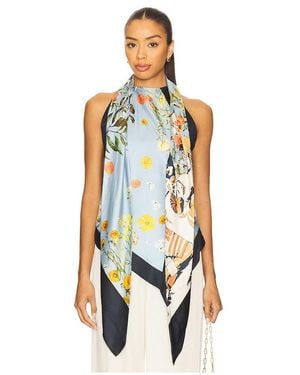 Monse Printed Scarf Top - White