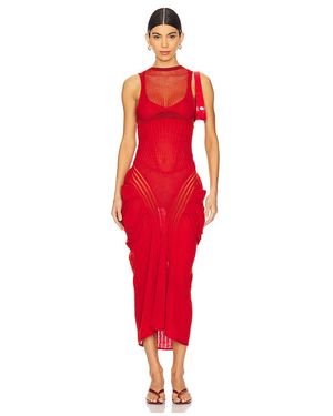Isa Boulder Maxikleid Rider - Rot