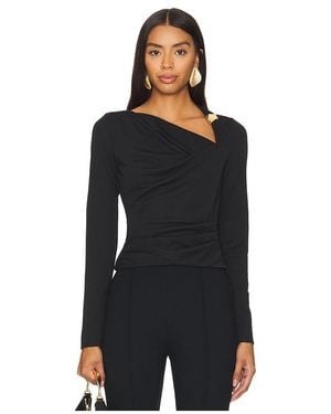 Nicholas T-Shirt Mit Goldfarbenen Details Ilara - Schwarz