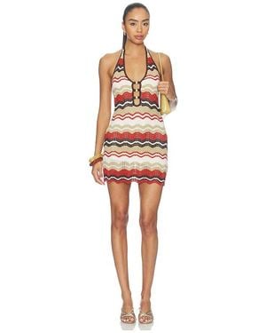 Runaway the Label Vernanza Halter Knit Mini Dress - Multicolour
