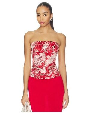 Miaou Libra Corset Top - Red