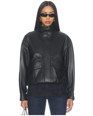 Joe's Jeans The Cohen Leather Bomber Jacket - Black