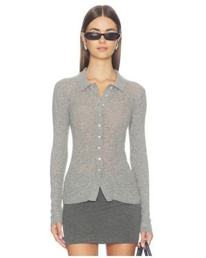 Pistola Korey Merino Blend Featherweight Rib Cardigan - Gray